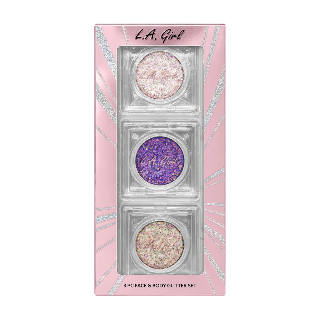 3pc Glitter Face & Body Gift Set - Twinkle & Glow