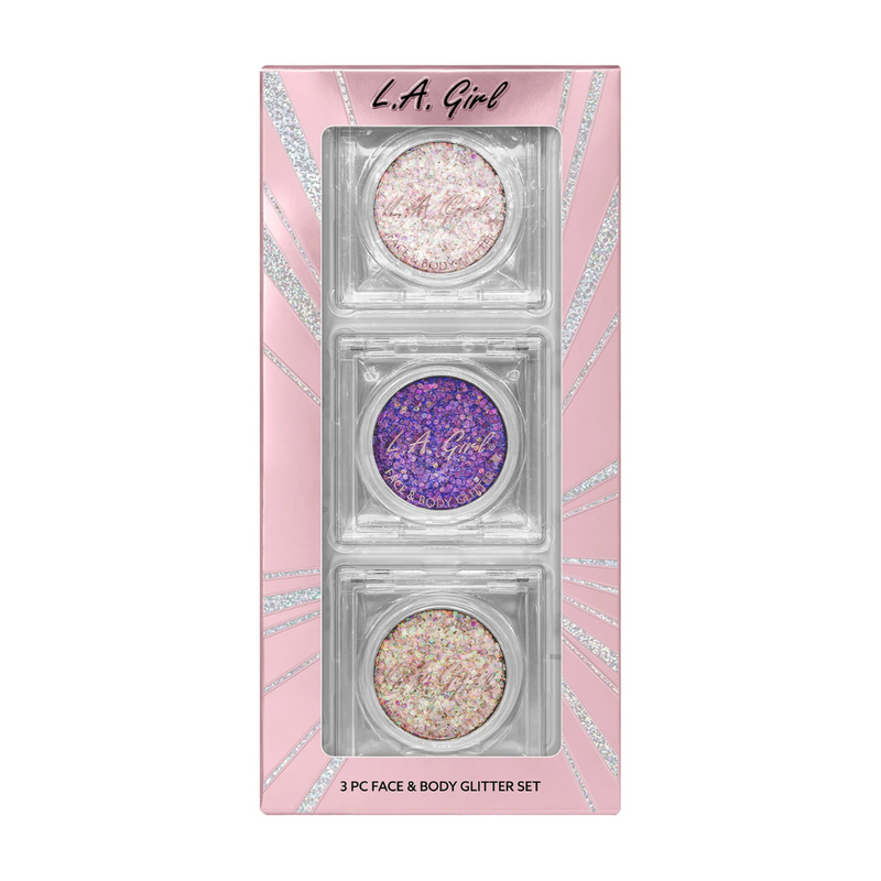 3pc Glitter Face & Body Gift Set - Twinkle & Glow